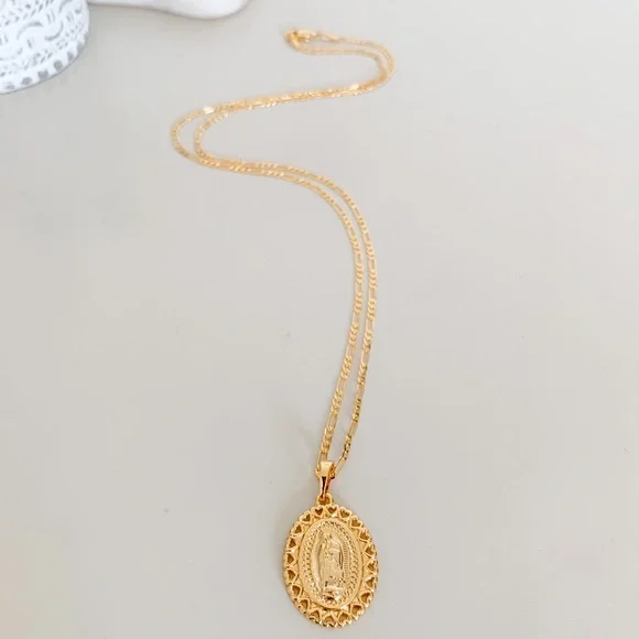 🎉HP🎉Virgin Mary Necklace | 24k Gold Filled - Picture 5 of 9